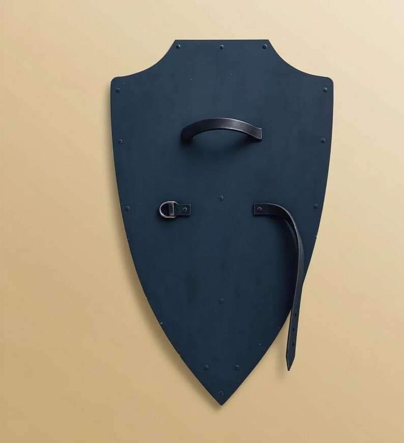 Handmade Viking hetae Shield | iron Shields with Black Cross Design | Medieval