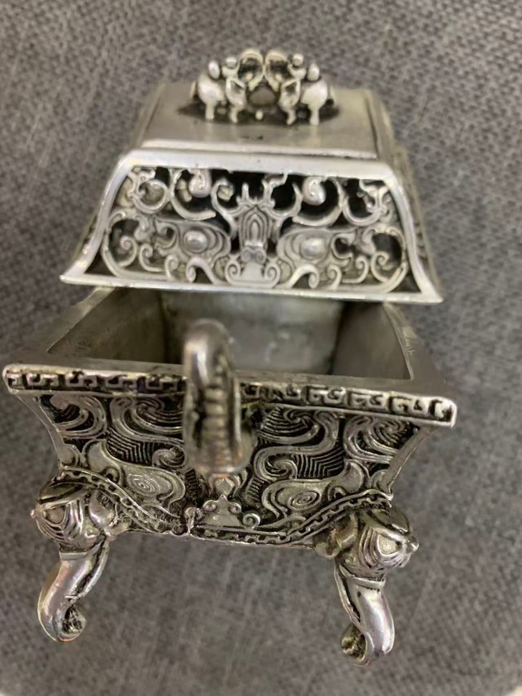 Wonderful Chinese Silver Hand Made Incense Burner !!!