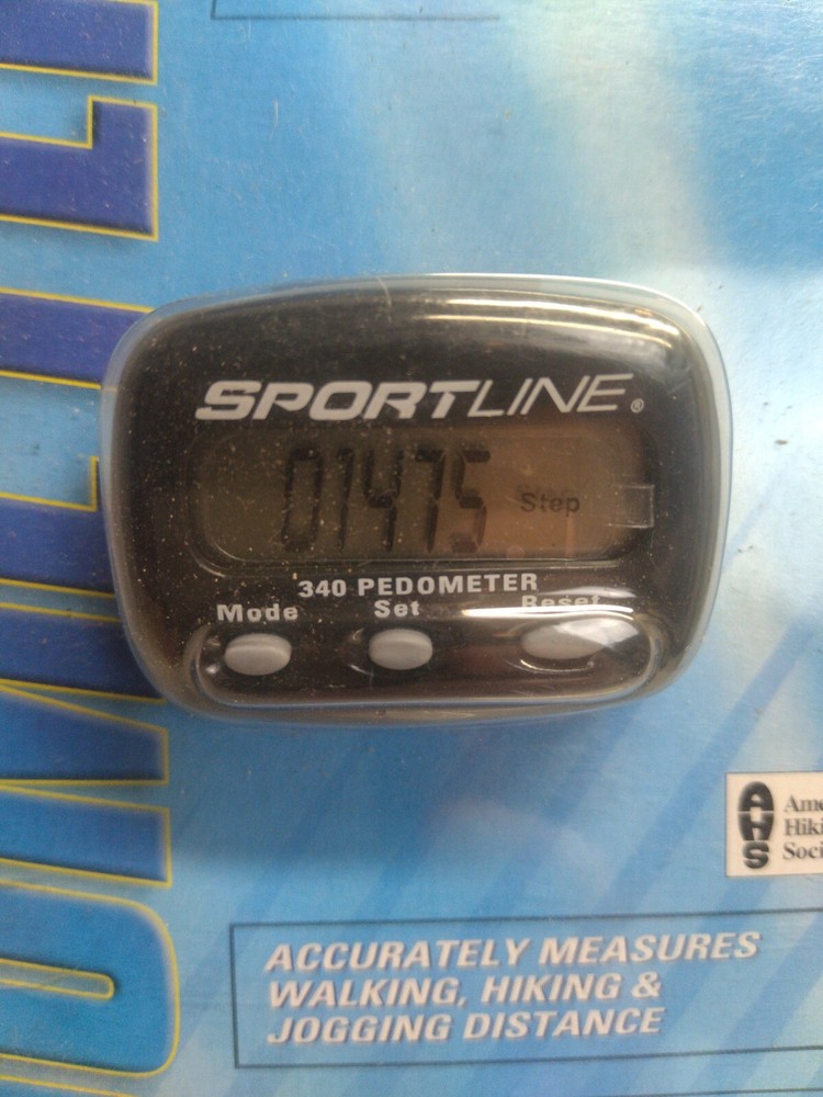 SPORTLINE Electronic Pedometer Walking Jogging Step Count & Distance Tracker New