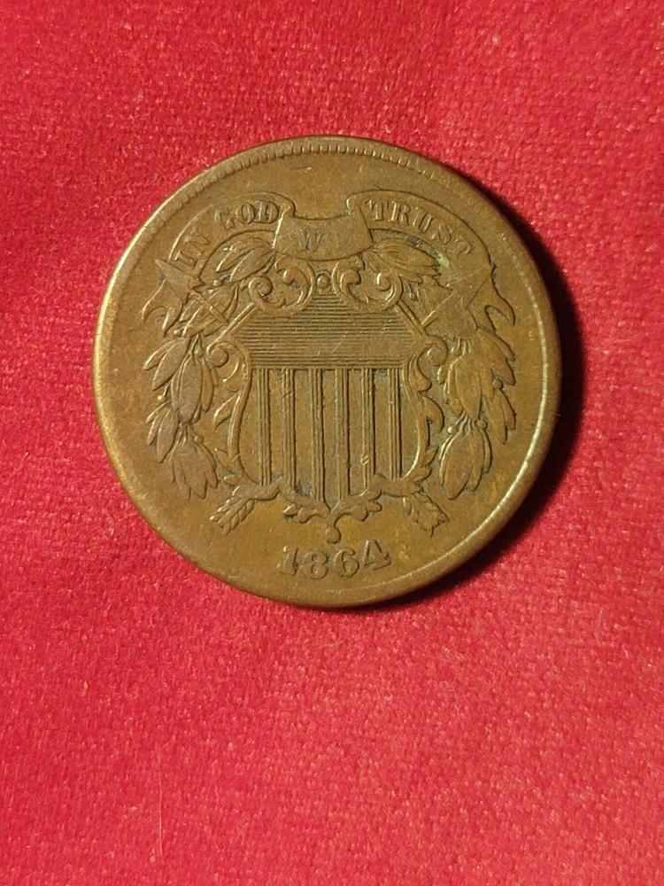 1864 2 cent piece RPD