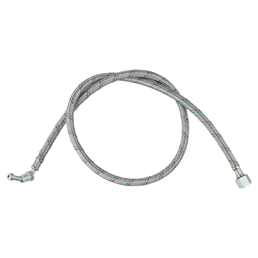 Burner Oil Line Oil Line 3/8" Female X 1/4" Male Metal Oil Line Silver Oil Line