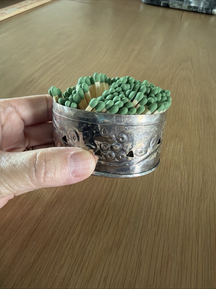 Vintage Silver Plated Match Holder