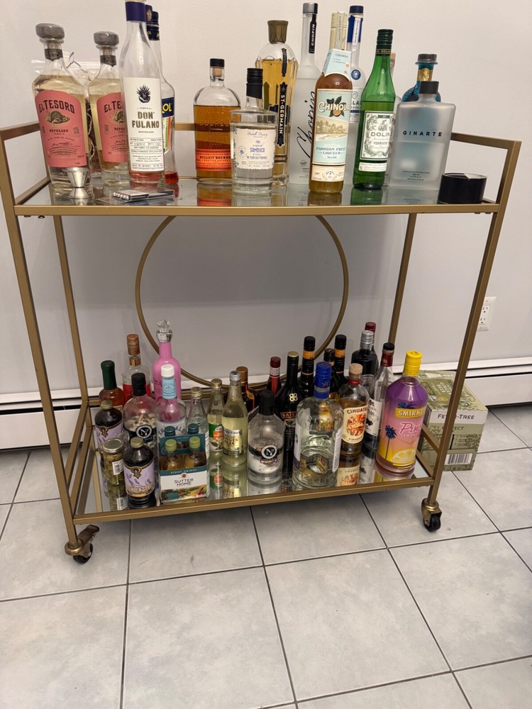 gold bar cart