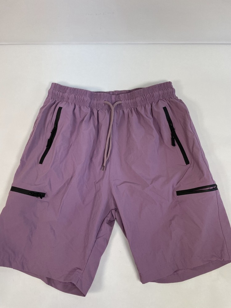 Men’s Purple Active Wear Drawstring Cargo Shorts Size M