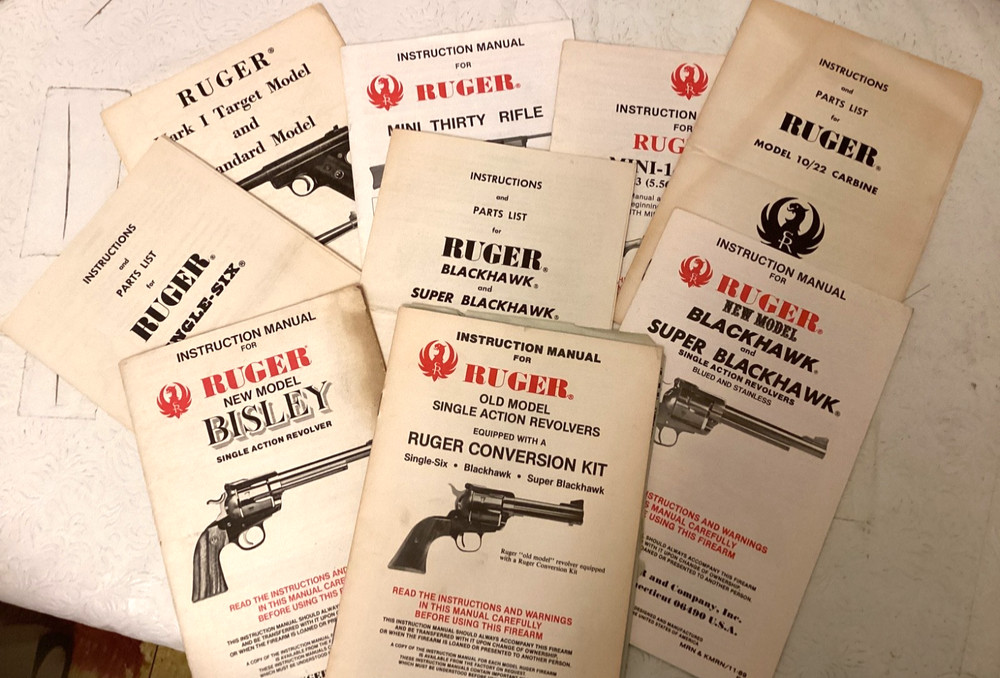 ORIGINAL STURM RUGER & CO INSTRUCTION MANUALS