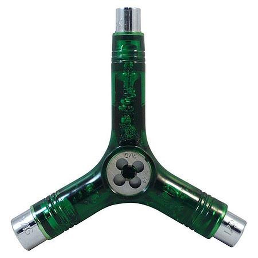 New Pig Tri-Socket Threader Transparent Green Skateboard Tool