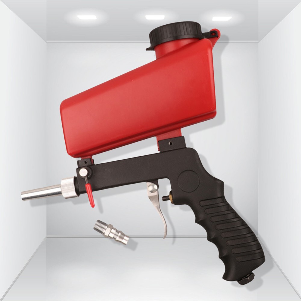 1/4" Pneumatic Sandblasting Machine Handheld Spray Mini Sandblaster Hand Tool