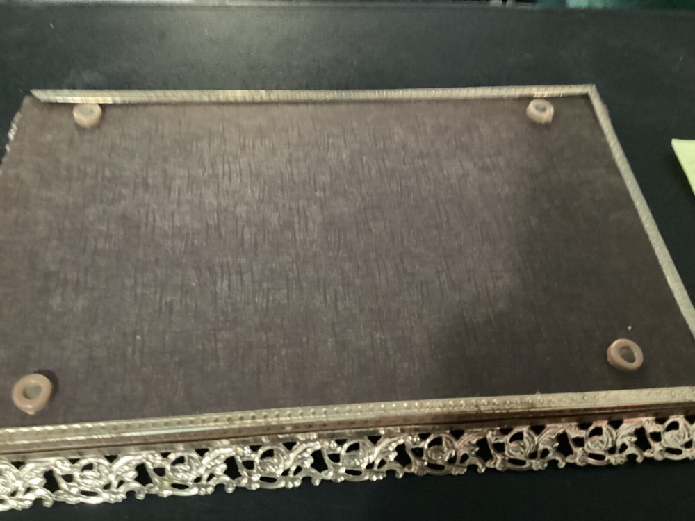 Vintage Old Style Mirrored Vanity Tray