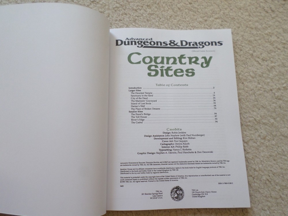 Country Sites Dungeons & Dragons AD&D