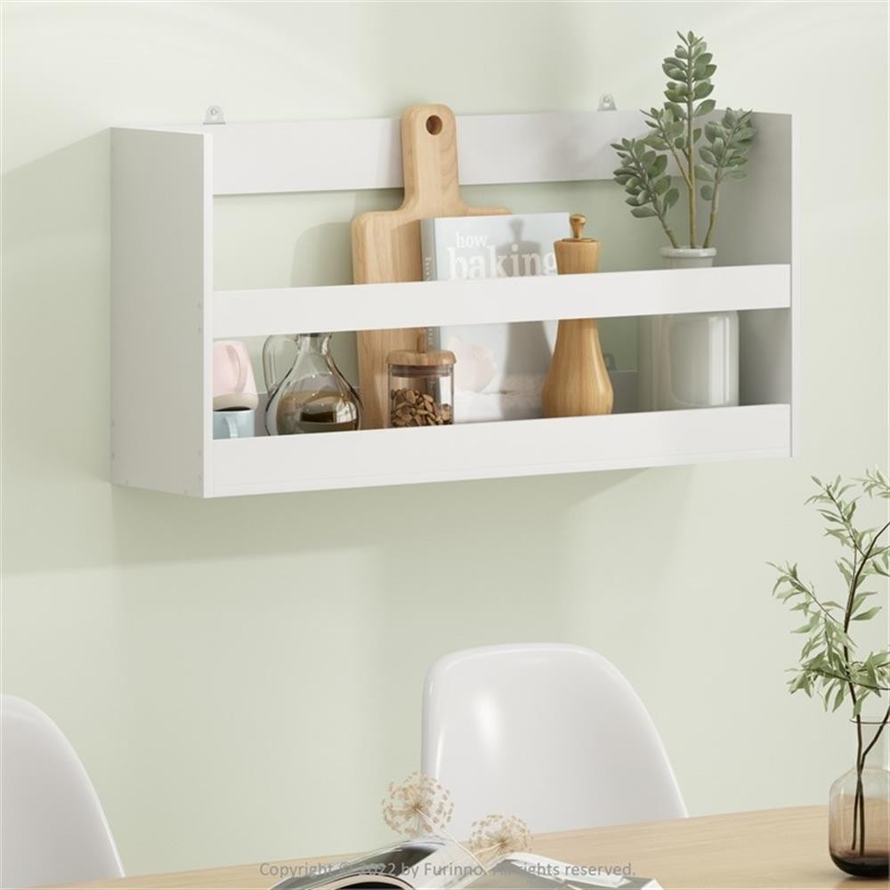Pemberly Row Multipurpose Wall Mounting Storage Shelf in White