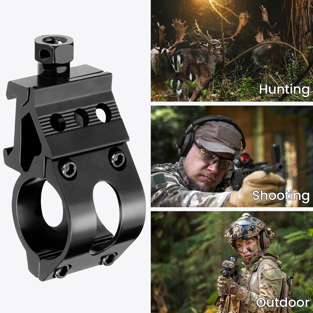 Lightweight Anodized Aluminum Offset Flashlight Mount for Versatile Applications