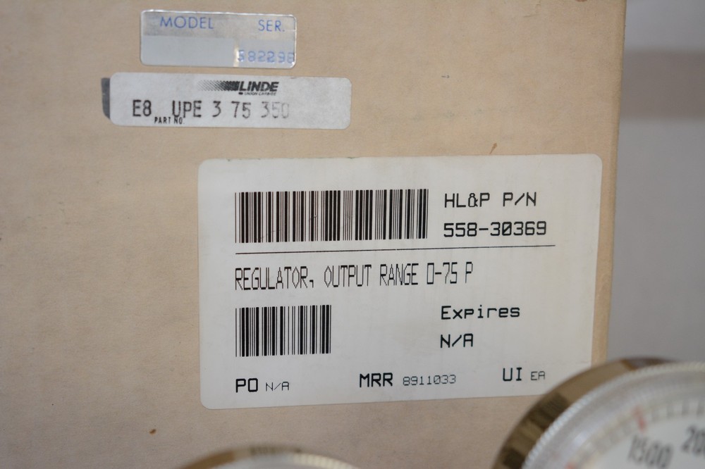 Linde E8 UPE 3 75 350 Gas Regulator