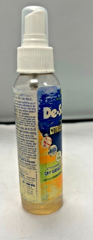 De-Solv-it Citrus Solution 4oz pump damaged labels