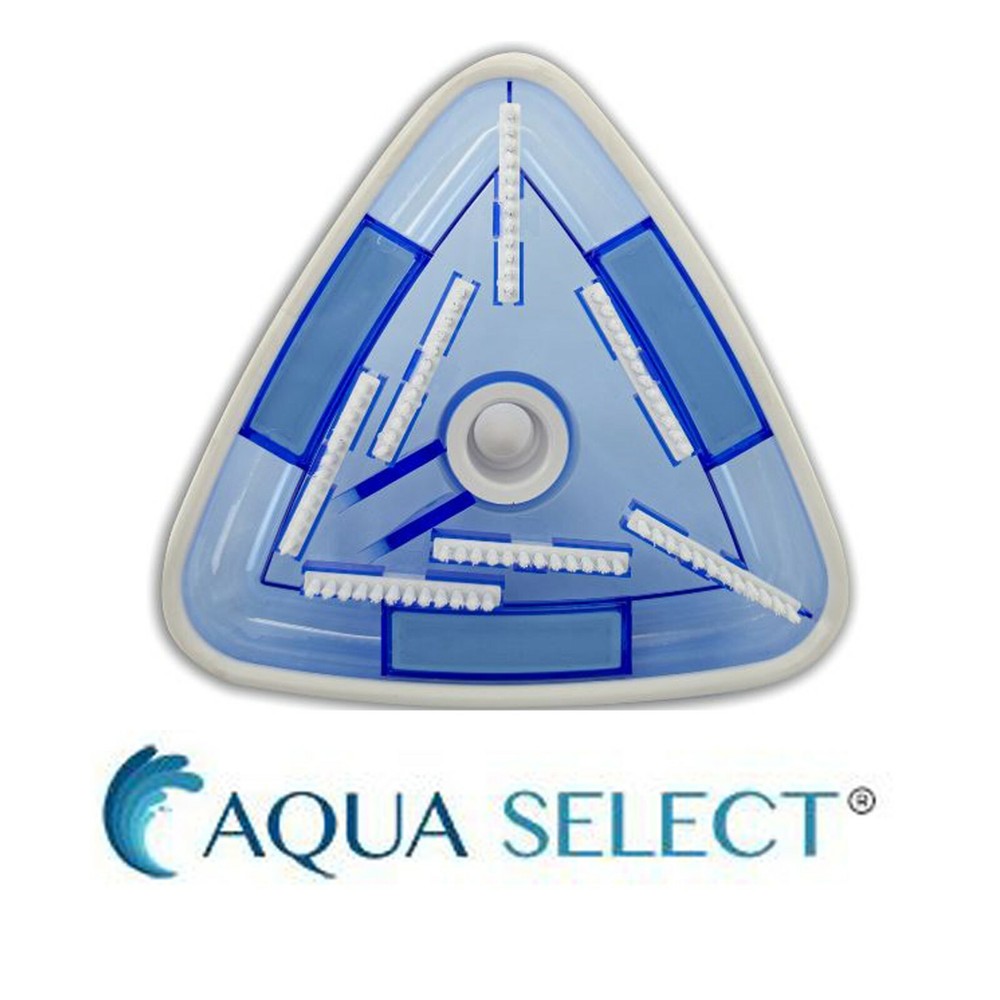 Aqua Select See-Thru Triangular Swimming Pool Vacuum Head w/ Brushes