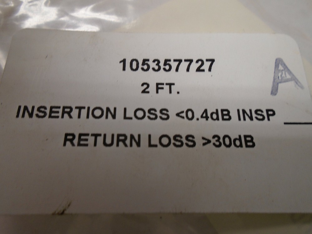 Fiber Optic DEF Single Mode Patch Cord 2' New 816M