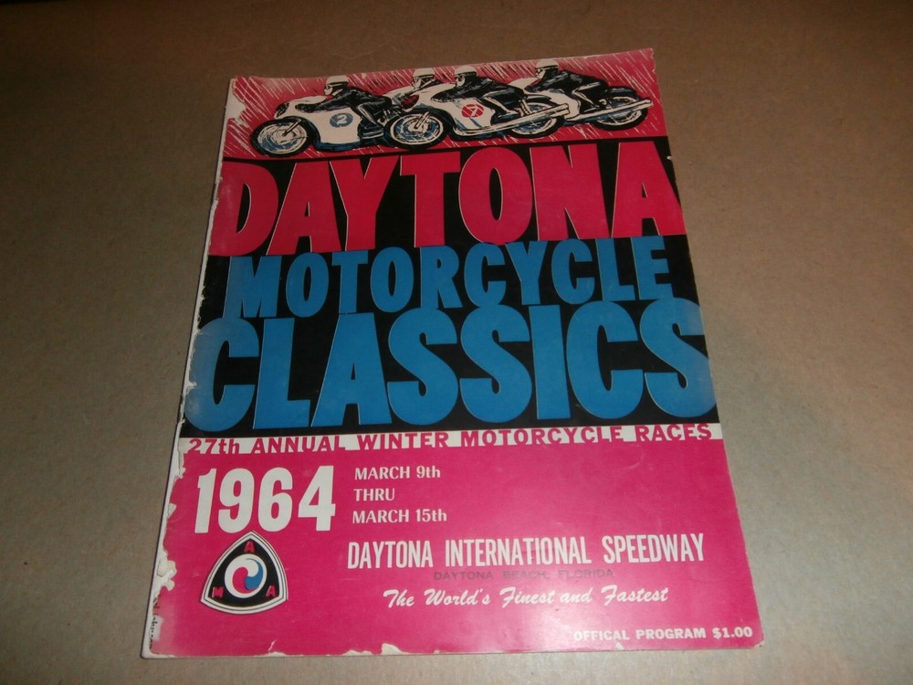 1964 Daytona Motorcycle Classics Races Program