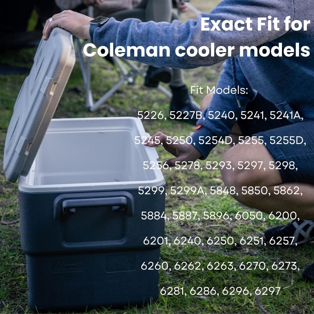 Cooler Hinges Replacement for Coleman Xtreme – 4 Pack, Unpainted/Transparent