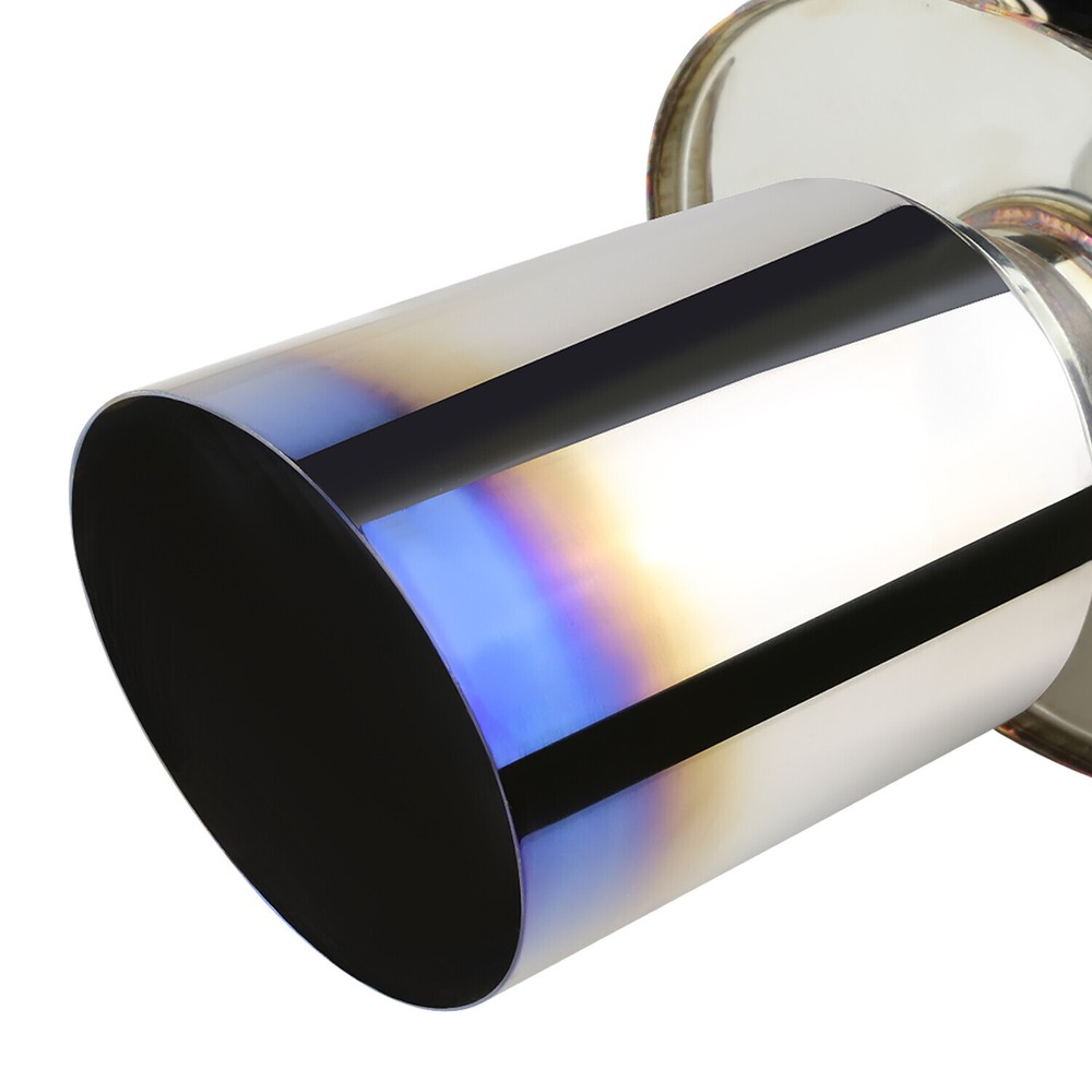 4"BURNT MUFFLER TIP STAINLESS CATBACK EXHAUST SYSTEM FOR 06-09 ECLIPSE 2.4 4G69