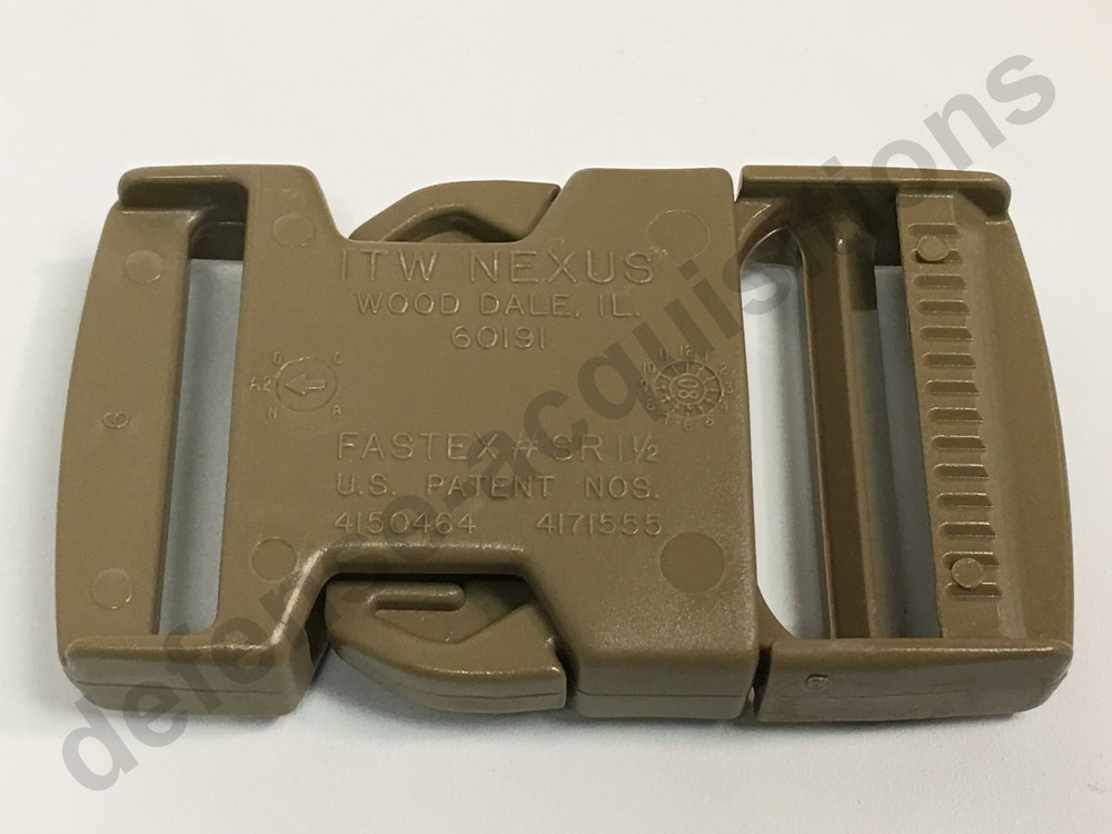 ITW NEXUS SR 1.5 Inch Side Release Single Adjust Buckle TAN