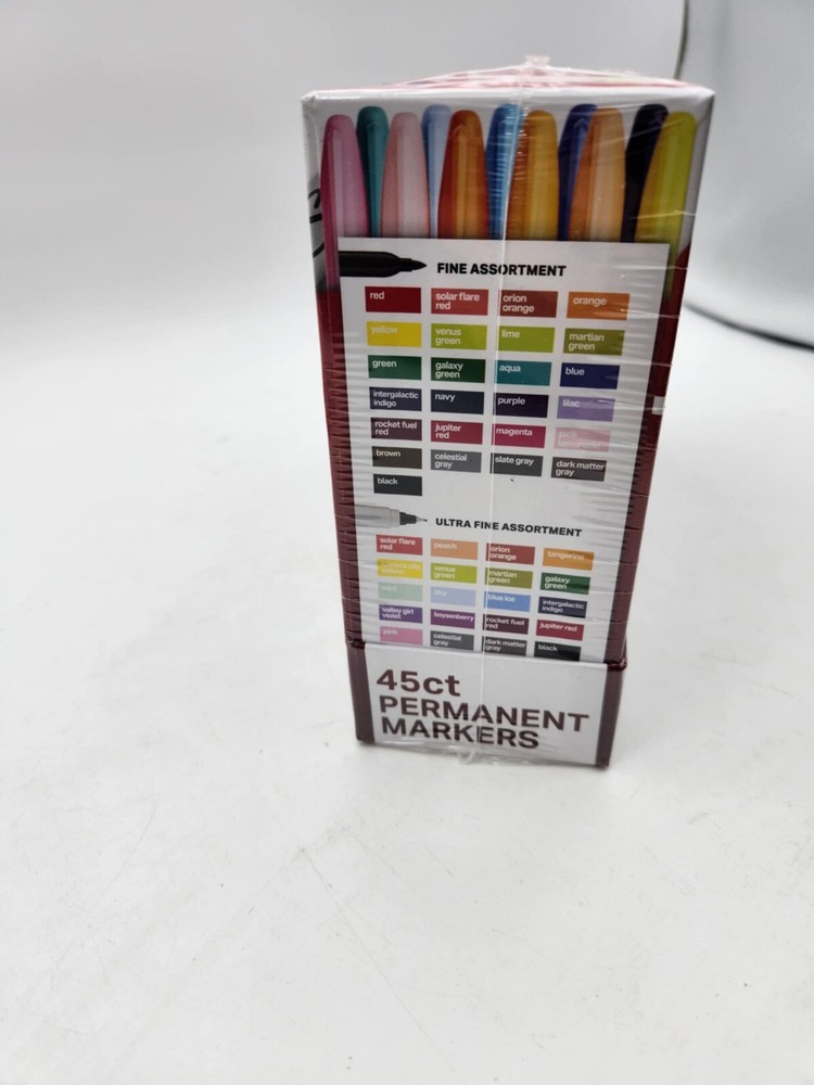Sharpie 2130050 Assorted Tip Permanent Markers Collection Assorted (45/PK) New