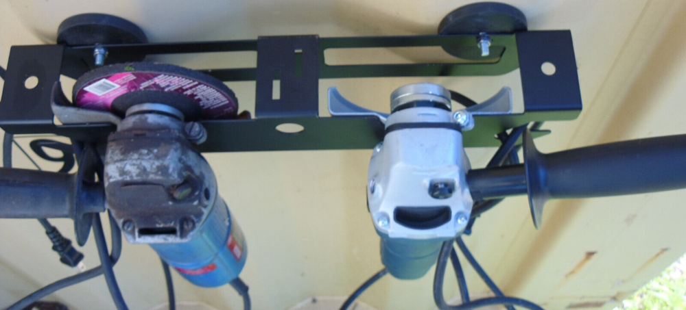 MAGNETIC 2 GRINDERS STORAGE RACK WALL HOLDER ORGANIZER CARGO SHIPPING CONTAINER