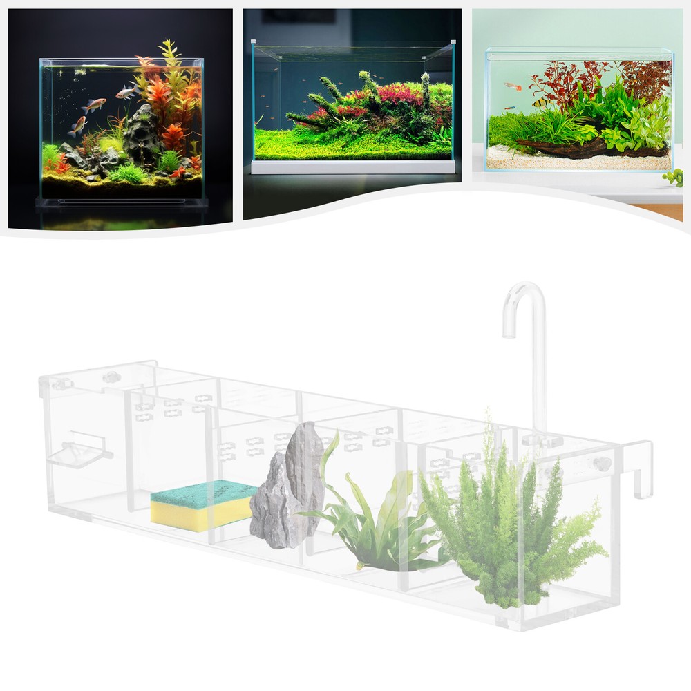 Fish Tank Aquarium Multi-functional External Acrylic Hang On Filter Box Supplies