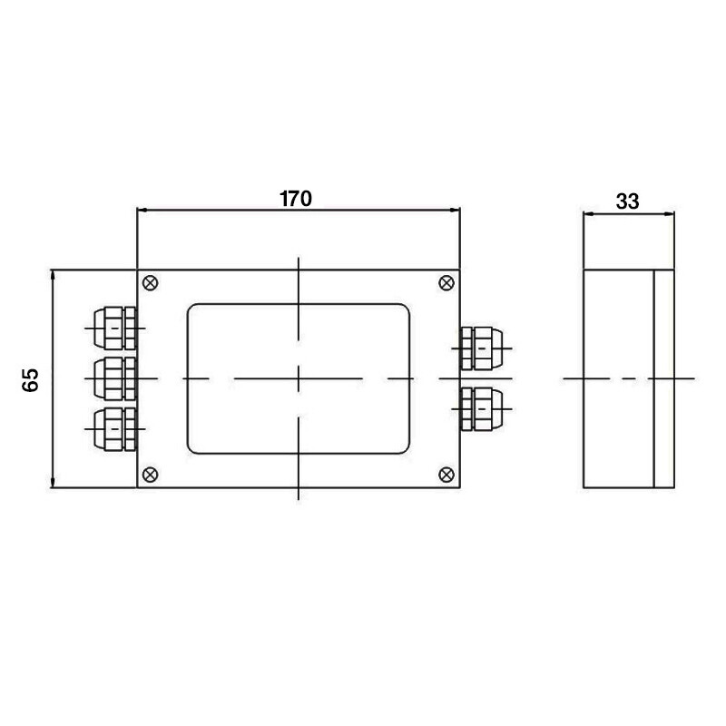 Load Cell Junction Box Summing Box for Scale, 4 In to 1 Out Engineering Plastic