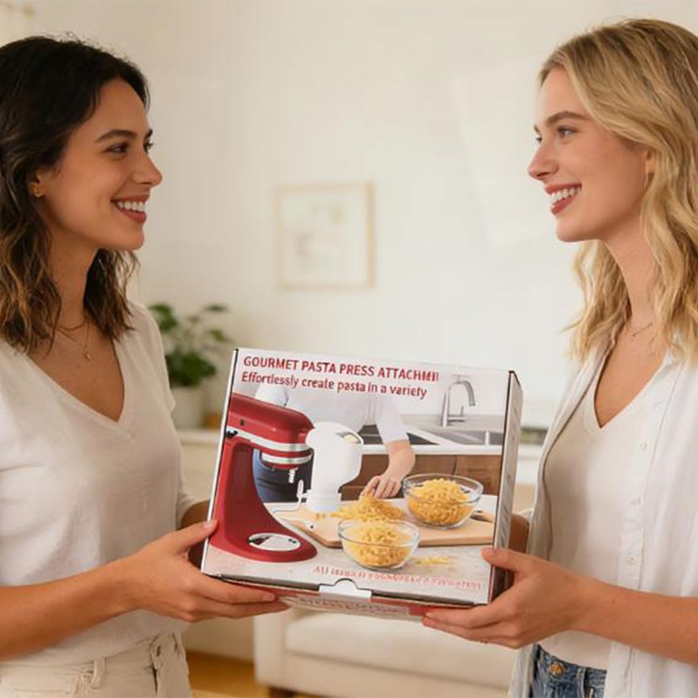 Pasta Press Attachment for KitchenAid Mixers with 7 Interchangeable Plates