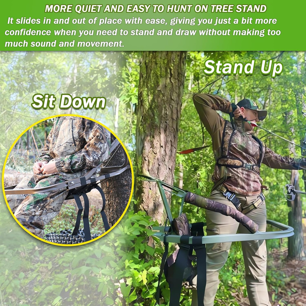 Tree Stand Seat Replacement for Hunting, Lightweight Mesh Replacement Seat for L