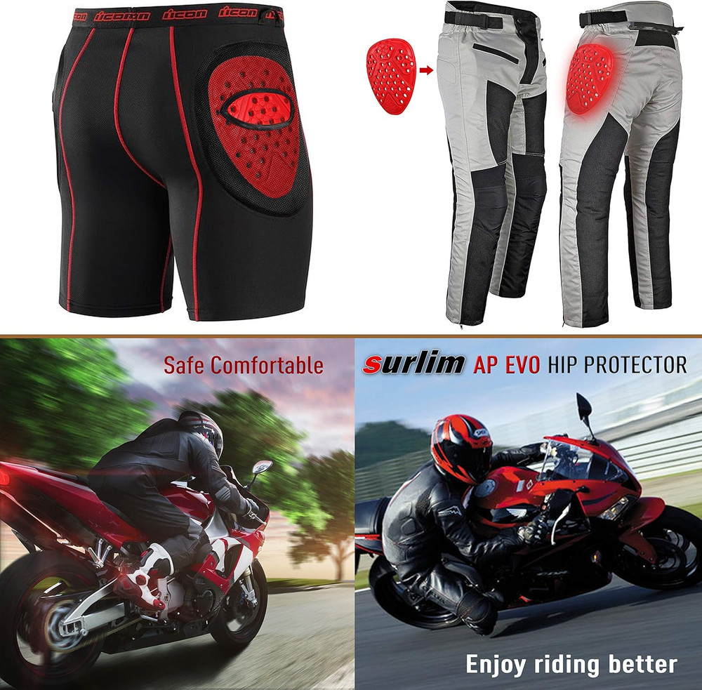 Hip Protector CE Insert Armor Motorcycle Pants Replacement Pads Pair