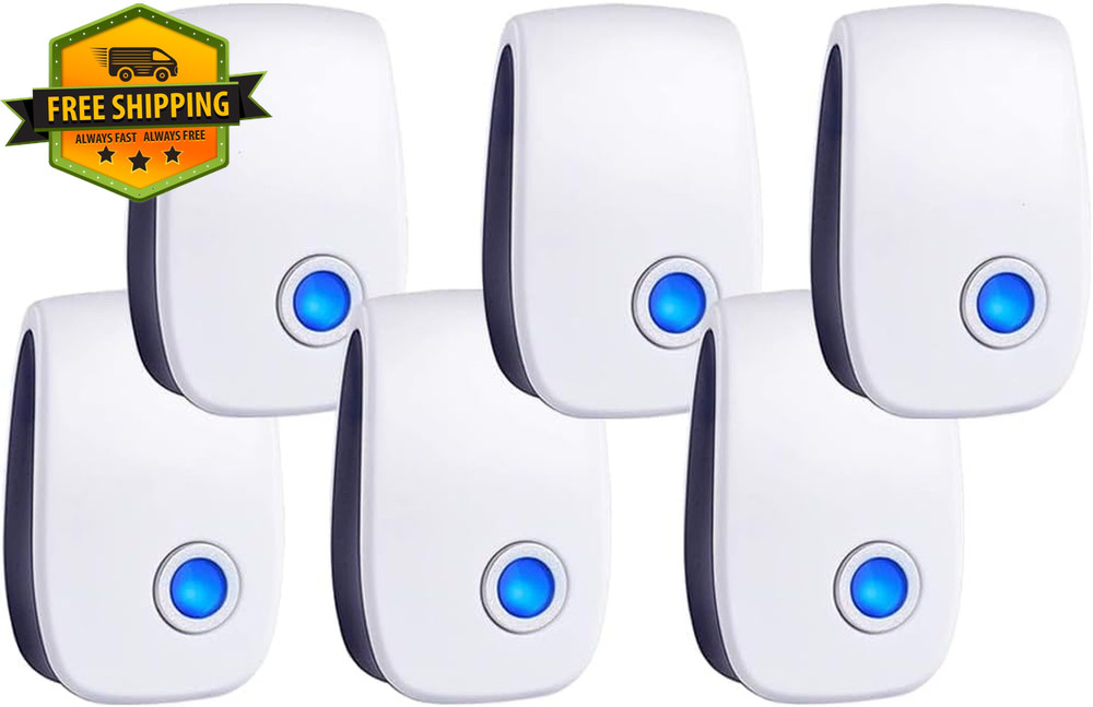 Ultrasonic Pest Repeller Plug In Indoor Mouse Rodent Control 6 Pack