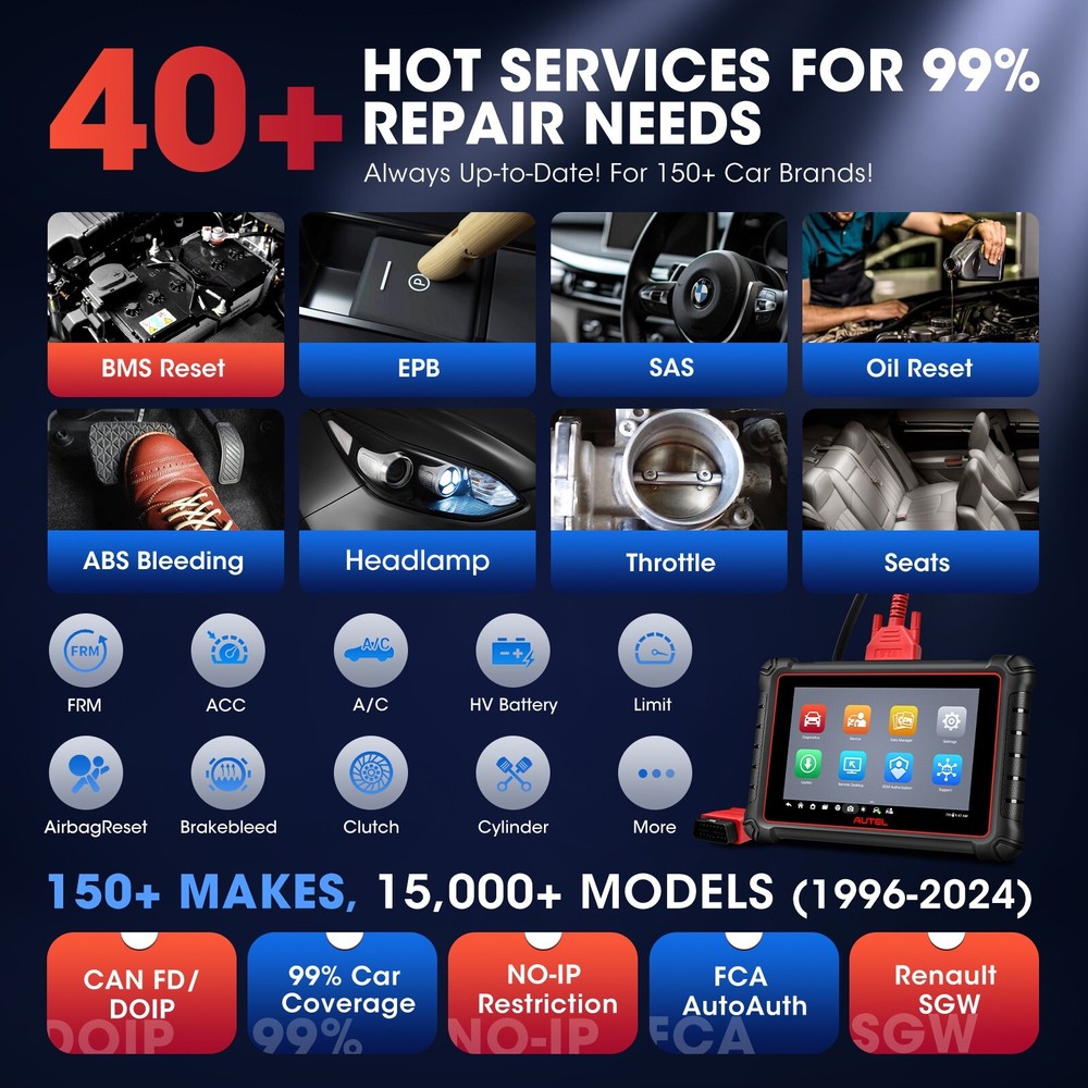 Autel MaxiPRO MP900TS MP900-TS TPMS Programming ECU Coding Bidirectional Scanner