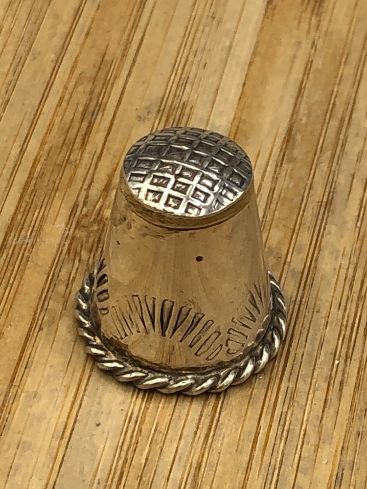 Vintage Sterling Silver Thimble unmarked, made in Mexico