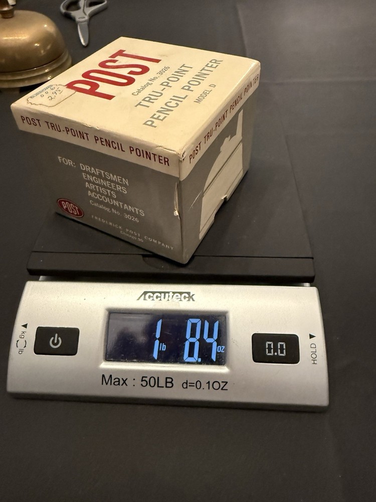 Vintage POST Tru-Point Model D Architect Drafting Pencil Lead Pointer w/ Box