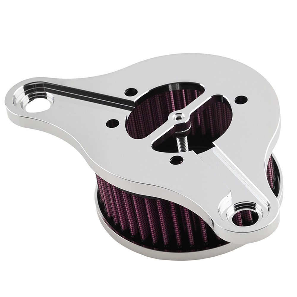 Billet Air Filter System for Harley Softail Dyna 1993-2017 Chrome Red