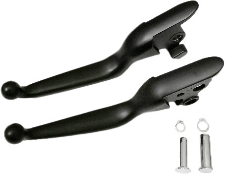 HARDDRIVE Matte Black Smooth Custom Lever Set 53579