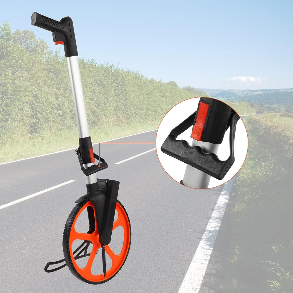 Precision Measuring Wheel - 9999.9M/9999.9Ft Range with Counter