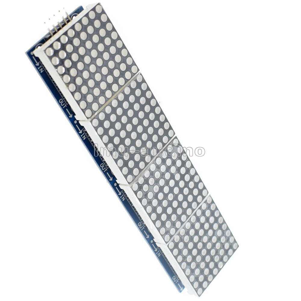 MAX7219 Dot Matrix Module Red Microcontroller 4In1 Display 5P Line For Arduino