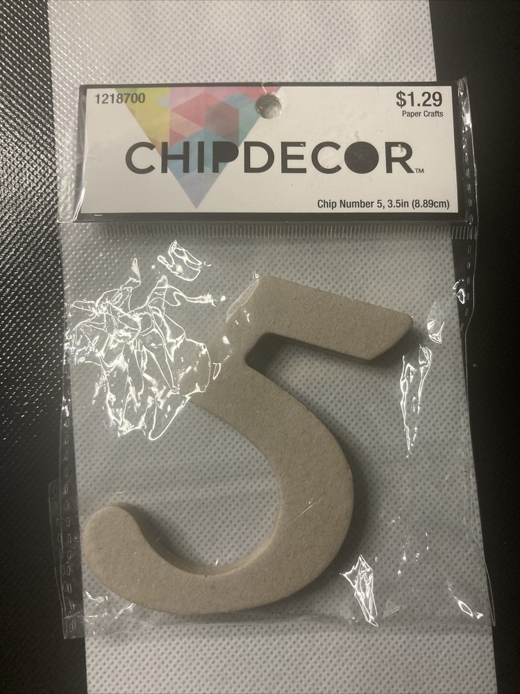 Chipdecor Chip Number 5 - 3.5” (8.89cm)