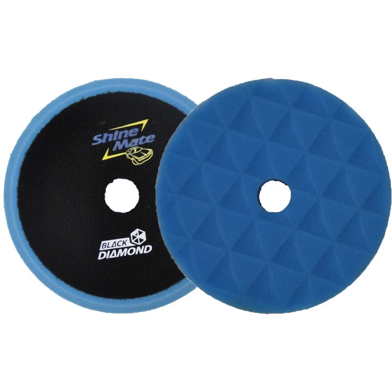 Shine Mate's DA Medium-Heavy Cutting Pad, Blue 6 Inch