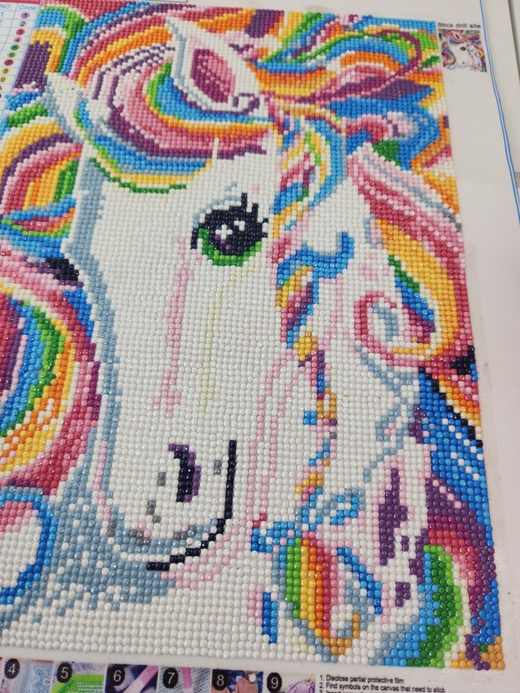 Completed Pony Bead Embroidery Scheme Pattern # S8771 Dimensions 16"x12".