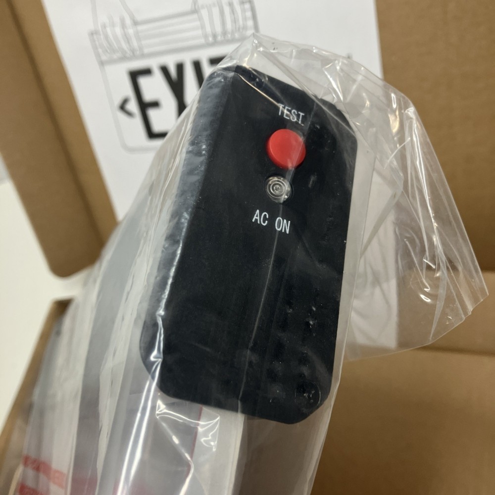 Edge Lit Exit Sign Ultra Bright Red LED, Battery Backup, Double Face