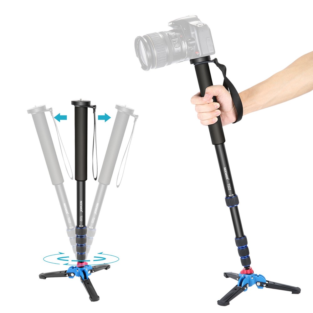 Neewer Extendable Camera Monopod with Removable Foldable Tripod