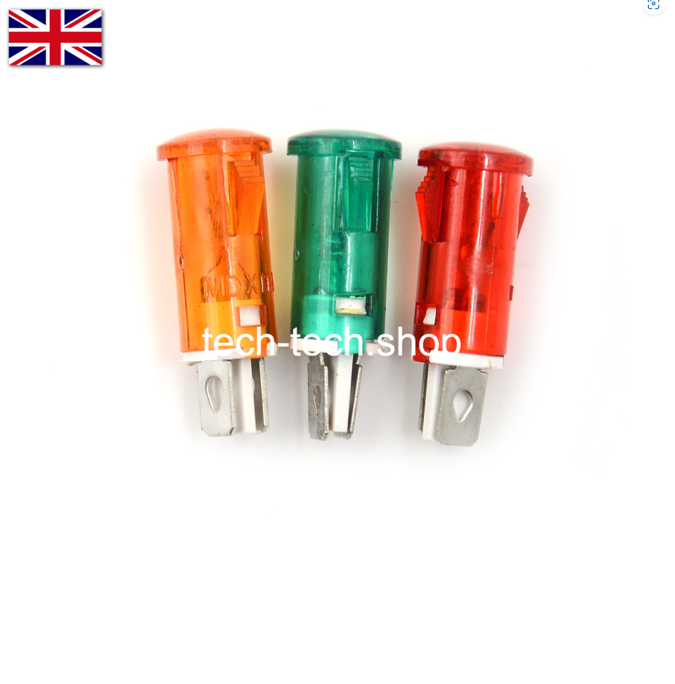 6pc Classic Kit Car Warning Lights Lamp 12v 12 volt Dash-board Panel Indicator