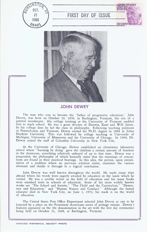 1291 30c JOHN DEWEY - Hammond Maxicard