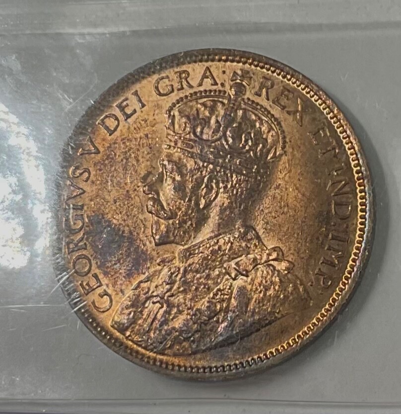 1917 Canada Large Cent George V MS64 RED Nice Coin ICCS Graded !