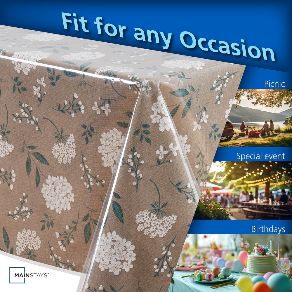 Mainstays Clear PEVA Table Protector 60" x 102" Rectangle