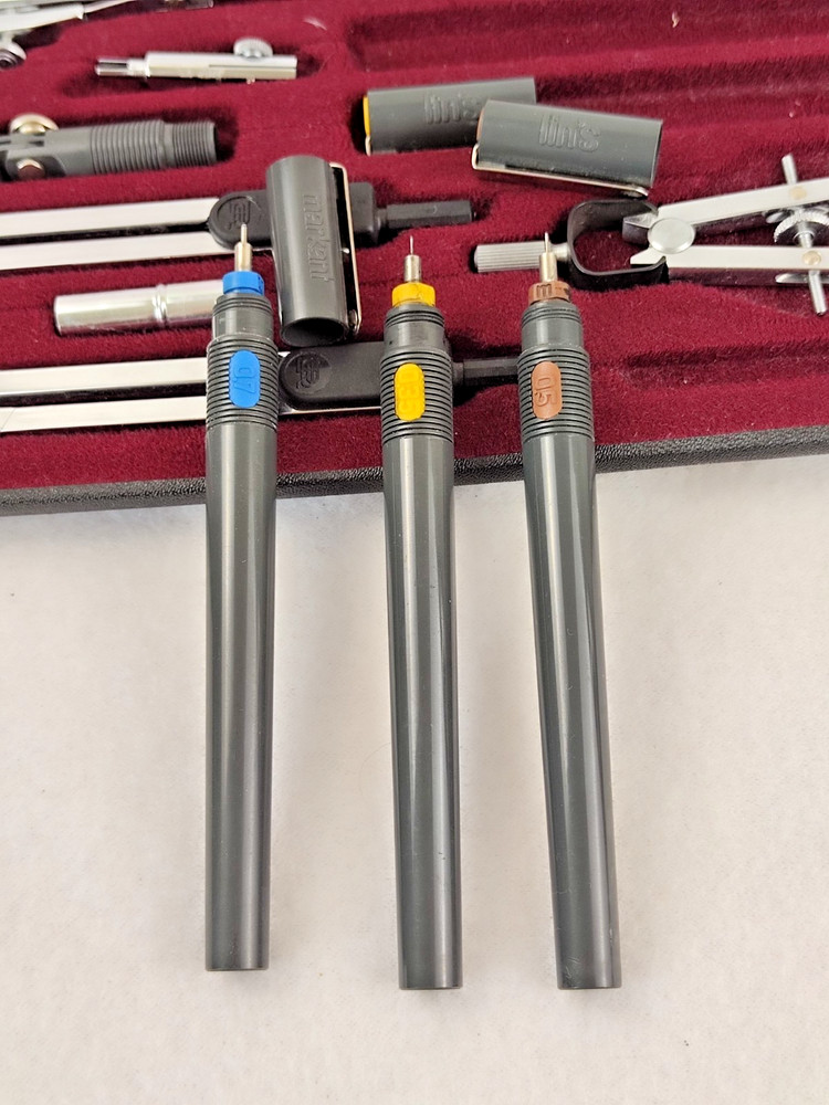 Antique German Original Richter K7AH Precision Technical Drafting Tools Full Set