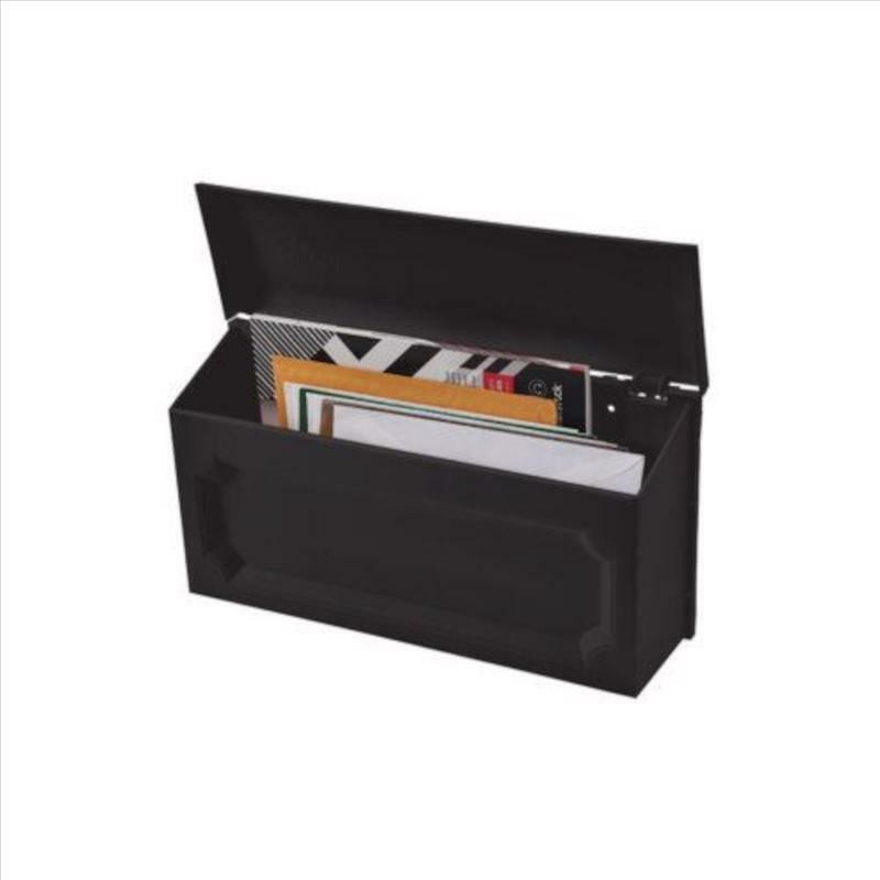Architectural Mailboxes Windsor Plastic Wall Mount Black Mailbox WMH00BAM