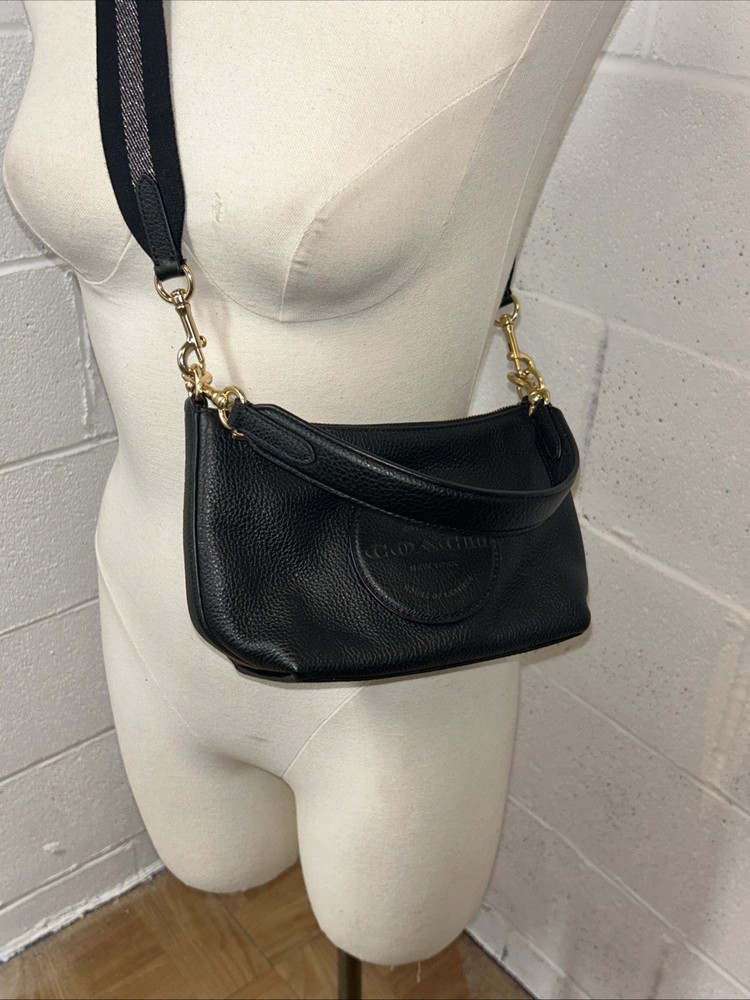 Coach Dempsey Shoulder Bag Black Leather Patch (C2829)